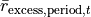 \bar{r}_{\text{excess},\text{period},t}
