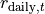 r_{\text{daily}, t}