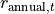 r_{\text{annual}, t}